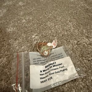 A World of Wonder Rose Gold Pearl Ring